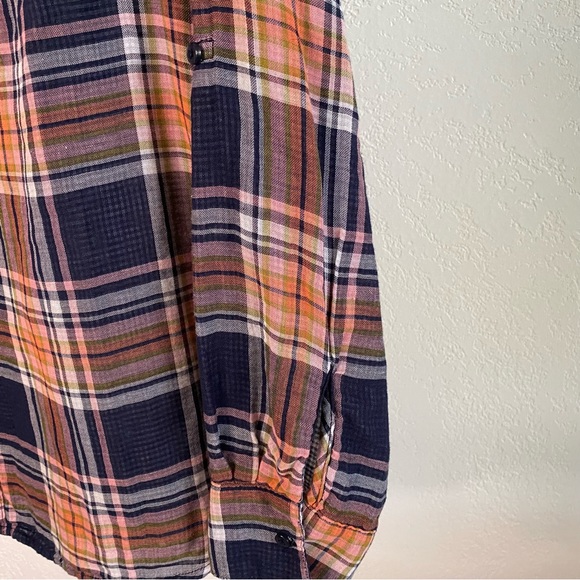 Lee Rider Pink Blue Lightweight Long Sleeve Button Up Shirt - Picture 7 of 9